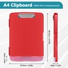 WENYA A4 Clipboard with Storage, Plastic A4 Clipboard Folder Storage