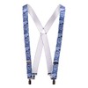 Cencibel Smart Casual Blue Skulls Patterned Clip Suspenders (One Size,