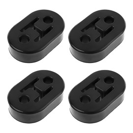 BWBWND 4PCS Car Rubber Exhaust Hanger, 2 Holes 0.47 Inch Insulator Bushing Mount Adjustable Muffler Hanger, High Density Shock Absorber Exhaust Pipe Support Bracket for Most Vehicles