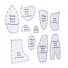 Yosoo Health Gear 10PCS Memory Teddy Bear Sewing Templates, Memory