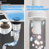 Bathroom Sink Drain Pipe Kit,Bathroom Sink Drain with Strainer Basket