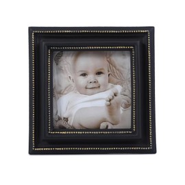 SIKOO Picture Frames 3x3 Square Vintage Frame Antique Picture Frames Wallet Size Picture Frames Set Tiny Ornate Frames Antique,Black and Gold