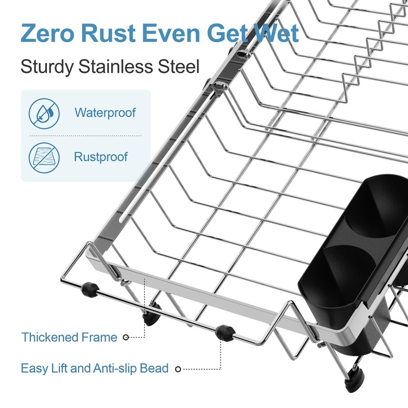 GSlife Expandable in Sink Dish Drying Rack - Capacity Adjustable