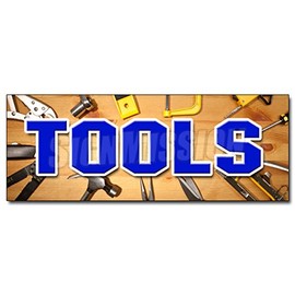 12" TOOLS DECAL sticker power hand rental discount sales professional repair