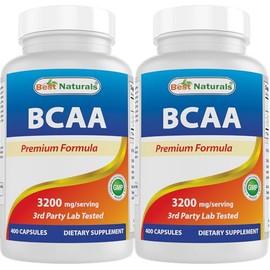 Best Naturals BCAA 3200 mg per Servings 400 Capsules (Pack of 2)