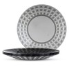 LIVIVO Prism Diamond Etched Plastic Acrylic Plates for Special Occasions