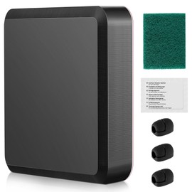 Saillong 6.5×4.7inch Larger Screwless Transducer Mounting Plate Kit, 25mm Transducer Mount with Adhesive, Adhesive Mount with Scouring Pads Cleaning Wipes