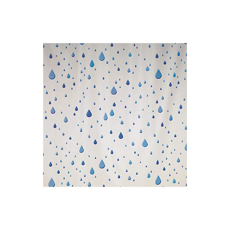 Spirella PVC Opaque Plastic Shower Curtain, 180 x 200 cm,