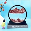 Flowing Sand Art Decor for Desks – Rotating Hourglass Landscape
