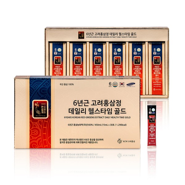[Natural Herb] 6-year-old Korean Red Ginseng Extract Daily Health Time / [자연허브] 6년근 고려홍삼정 데일리 헬스타임