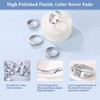 Suplight Sterling Silver Rings for Men Cubic Zirconia CZ Engagement