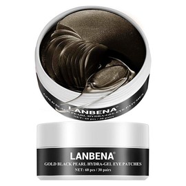 LANBENA Parches De Ojos Original Elimina Ojeras Bolsas Lanbena (Perla de Oro Negro)