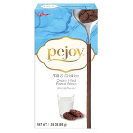 Glico Pejoy Milk and Cookie Biscuit Sticks, 1.98 oz (Pack of 10)