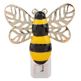 Ganz Decorative Bumble Bee Night Light, 4.5x4x2 inches, LED Wall Plug-in with On/Off Switch