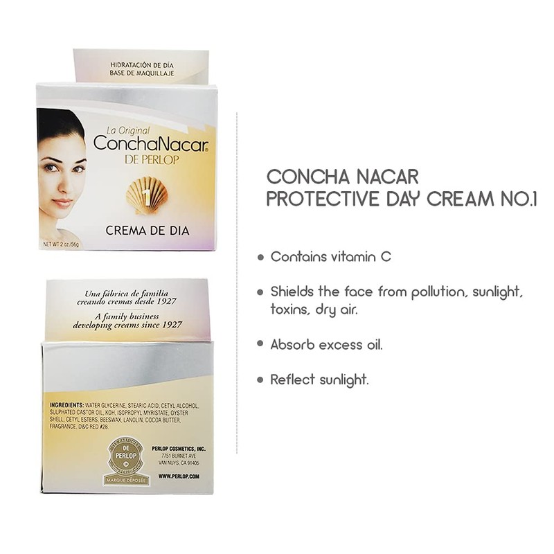 Concha Nacar Crema De Dia No.1, Day Cream 2 oz