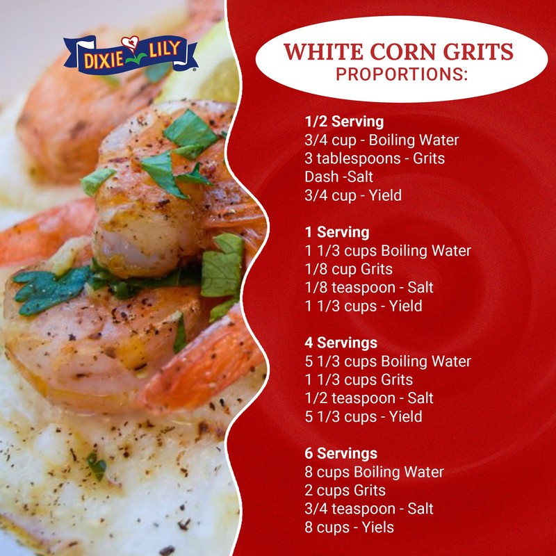 Dixie Lily White Corn Grits - Enriched With Iron, Niacin,