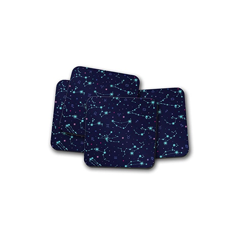 4 Set - Star Constellations Drinks Coaster - Astronomy Astrology
