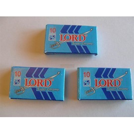 30 Lord Double Edge Safety Razor Blades Super Chrome