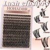 HOHADBR 8-16mm DIY Lash Clusters Kit Natural Individual Lashes Fairy
