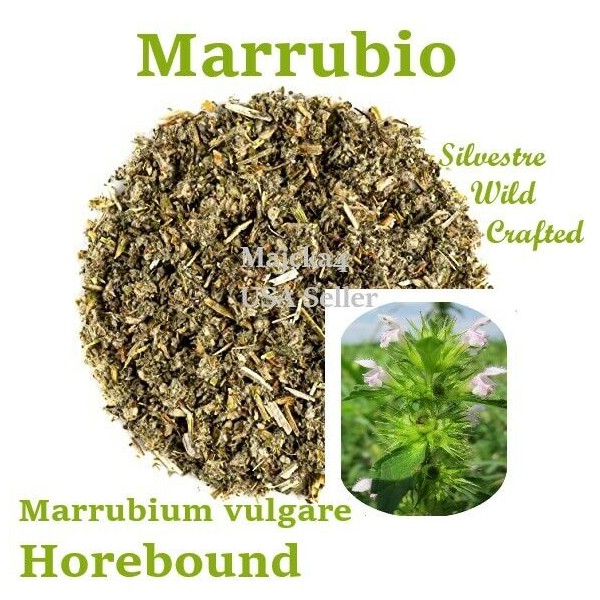 Marrubio 4 oz Hierbas Amarga Bolsa grande Horehound loose tea bitter herb