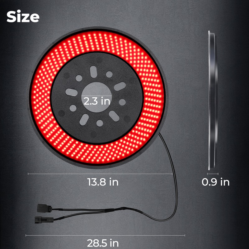 Auto Buero 6-Side Spare Tire Brake Light Compatible with Jeep