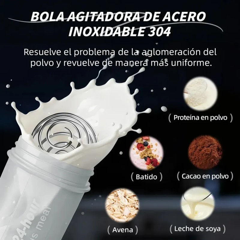 2pcs Shaker Proteína 500ml Con Esfera Mezcladora Genérico