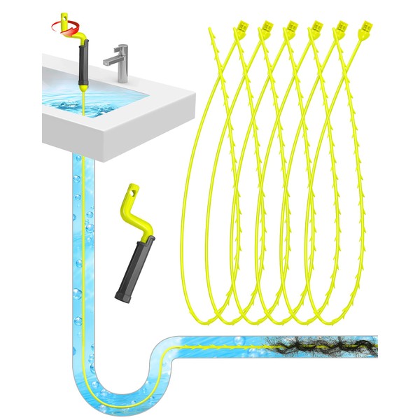35Inch Drain Clog Remover Tool, Drain Snake Hair Remover with