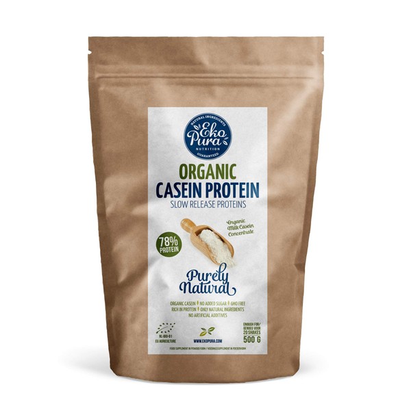 Organic Casein Protein - Natural - 78% Protein - Certified