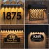 Solar Lights Outdoor Illuminates House Numbers and House Address Sign,
