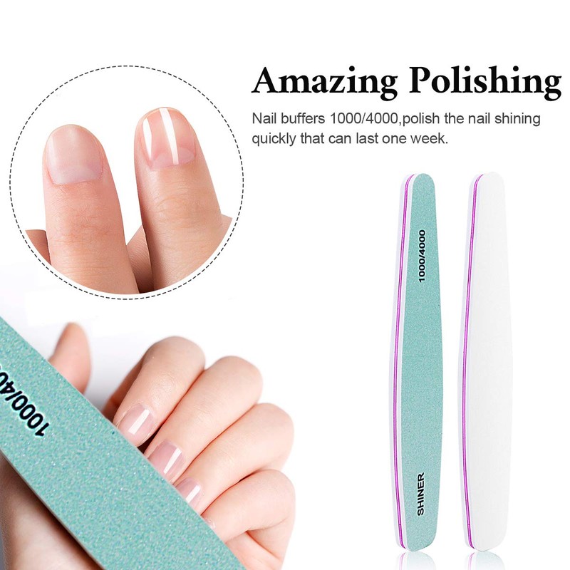 Emery Boards 6 Pieces Professional Double-Sided Nail Files Manicure Acrylic