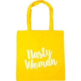 Hippowarehouse Nasty woman (printed on a slant) Tote Shopping Gym Beach Bag 42cm x38cm, 10 litres