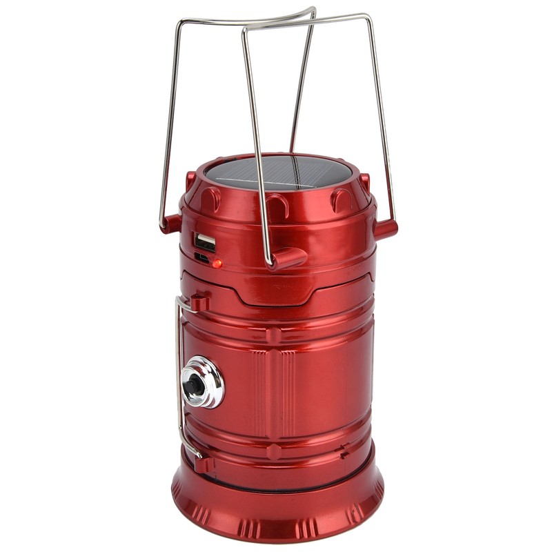 LED Solar Camping Light 18650 Battery USB Rechargeable Camping Light
