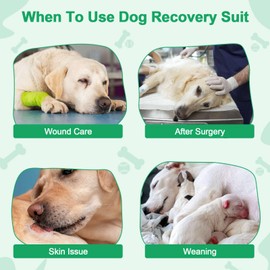Recovery Suit for Dogs, Dog Surgery Suit Female Spay Dog Onesie Body Suits for Surgery Male Neuter, Breathable Dog Surgical Recovery Suit to Stop Licking Dog Cone Alternative for Dogs Puppy