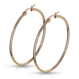 Autiga® ladies’ hoop earrings, creoles earrings, studs, stainless steel , Stainless Steel
