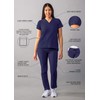 Adar Uniforms Addition Go-Basic Scrub Set For Women - Slim