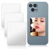 InnoHHustle 4pcs Mirror Decal - Adhesive Rectangular Smartphone Charm, Flat