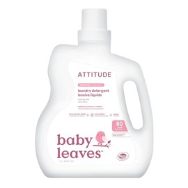 ATTITUDE Baby Laundry Detergent Liquid, EWG Verified, Safe for Baby Clothes, Infant and Newborn, Vegan and Naturally Derived Washing Soap, HE Compatible, Unscented, 80 Loads, 67.6 Fl Oz