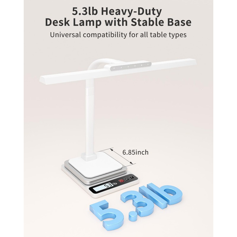 SEOUFRDZ LED Desk Lamps for Home Office with Base, 24W