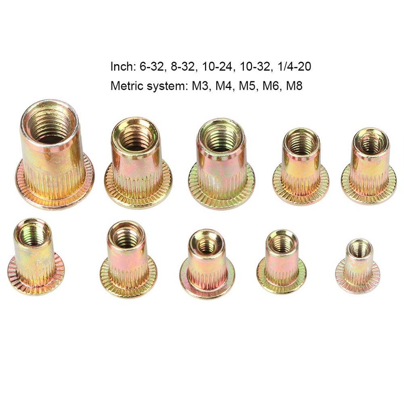 Longzhuo 300PCS Tuerca de remache, kit de tuercas de remache