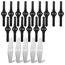 SEABABOO Replacement Blade Grass Trimmer Pack of 20 150 mm Diameter 5 mm Plastic Grass Trimmer Blades and Metal Grass Trimmer Blades Lawn Mower Blade Replacement Universal for Grass Trimmer
