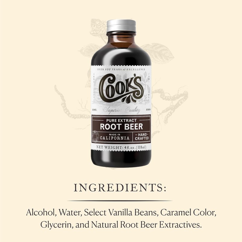 Cook's, Root Beer Extract Flavoring, For Root Beer Making and