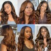 Hxxcoup Human Hair Bundles Brown Extensions Body Wave Bundles Real