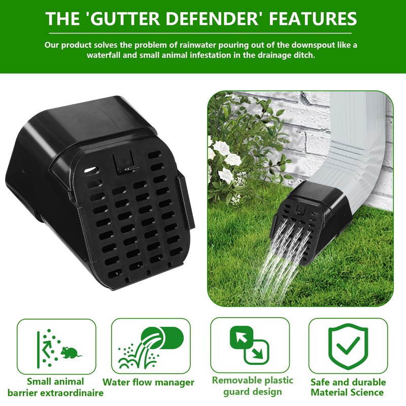 MARKBIT Gutter Downspout Extension Accessory，Gutter Extensions for 3"×4"，Gutter Downspout Extensions