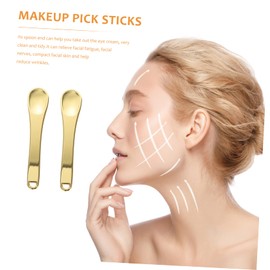 Healvian 5pcs Multi-function Zinc Alloy Face Cream and Eye Cream Spoons for Skincare Portable Cosmetic Applicators for Mixing and Applying Moisturizers and Facial Masks