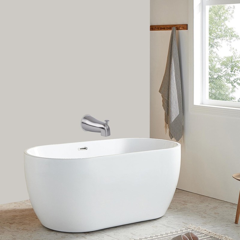 Tub Spout with Pull-Up Diverter, Bathroom Bathtub Faucet with Hex