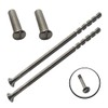 M4 x 90mm Slotted Door Handle Screws Chrome with Bolt