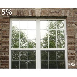 One Way Mirror Film with Nightime Vision 5% VLT (24" Wide) (24" x 3ft) Privacy, Solar Heat Rejecting, UV Protection, Glare Reduction, Window Film