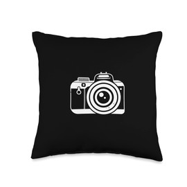 DSLR Digital Camera Icon Symbol Photography Photographer Throw Pillow