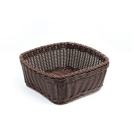 PP rattan square basket VPS-018 (dark brown) 5ea