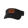 One Size Black Visor Papa Leather Patch Embroidered Visor Dad